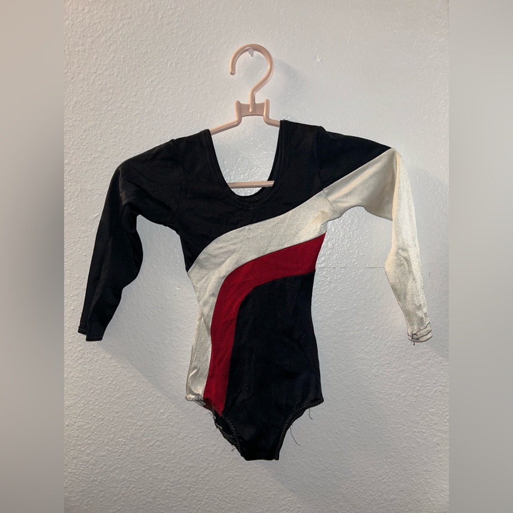 Vtg La Mendola N.Y Body Suits Girls Perform Cheerleaders Dance Long Sleeves sz S